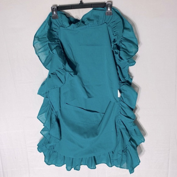 Vintage 90s Teal Pillowcases With Ruffle Trim x2 - Picture 8 of 16